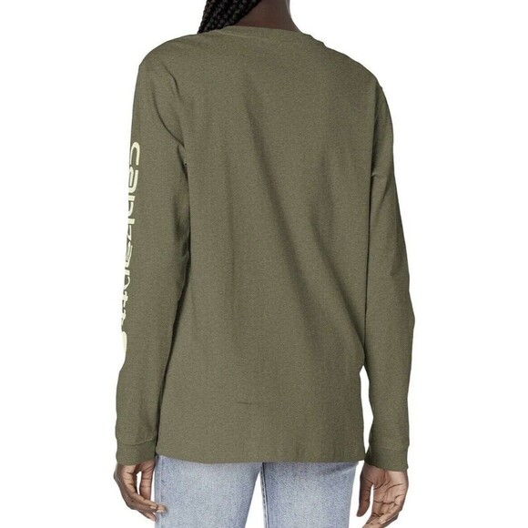 Carhartt Women’s Loose Fit Heavyweight Long Sleeve T Shirt Cotton size 1X NEW - Picture 2 of 16